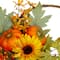 20" Cornucopia with Sunflower & Pumpkins Wreath